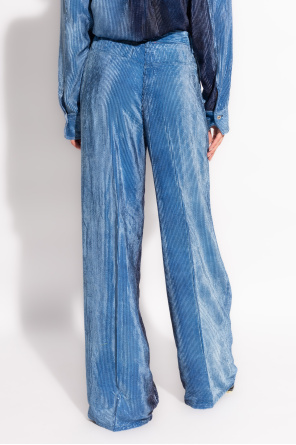 forte_forte Ribbed trousers with velvet finish