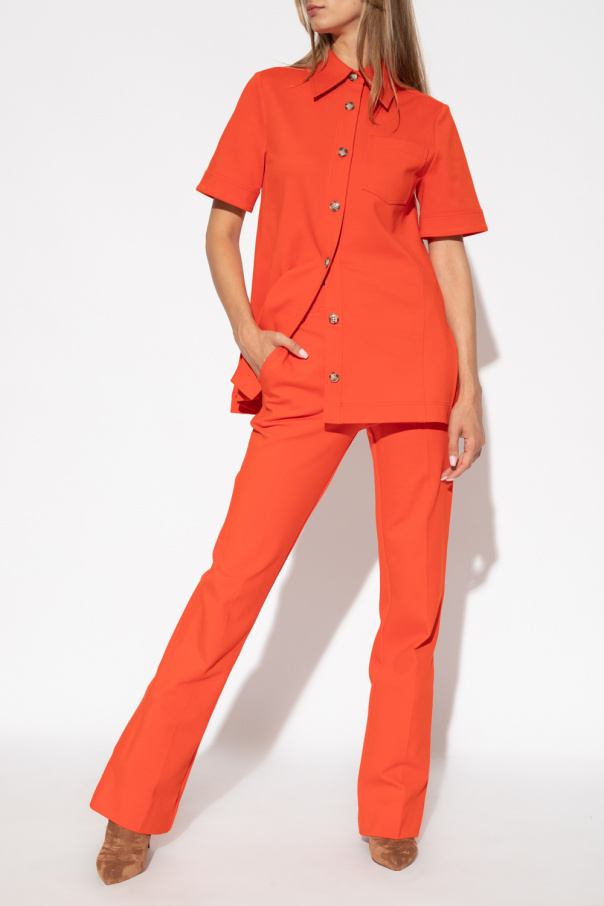 Victoria Beckham Pleat-front flared trousers