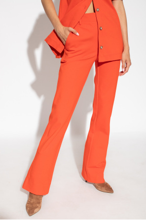 Victoria Beckham Pleat-front flared trousers