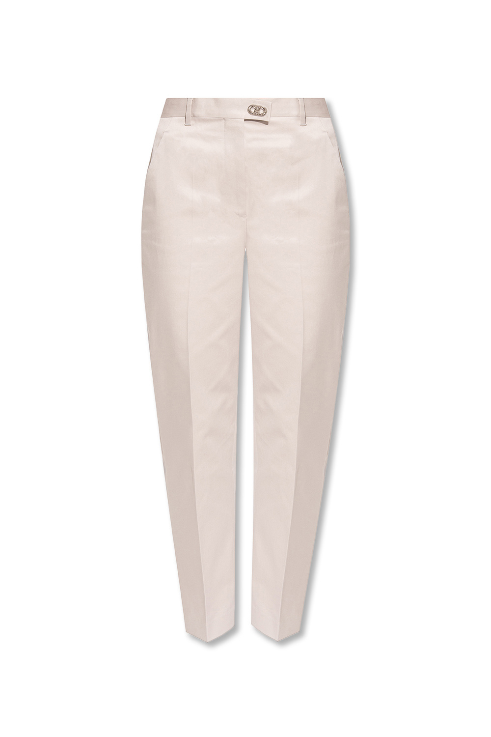 Salvatore Ferragamo Cotton pleat-front trousers