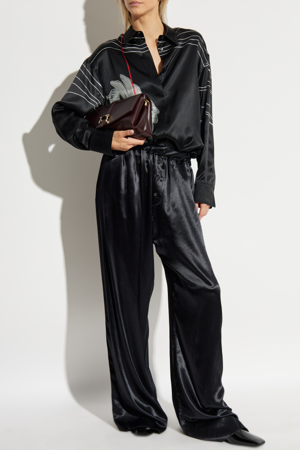 FERRAGAMO Loose-fitting satin pants