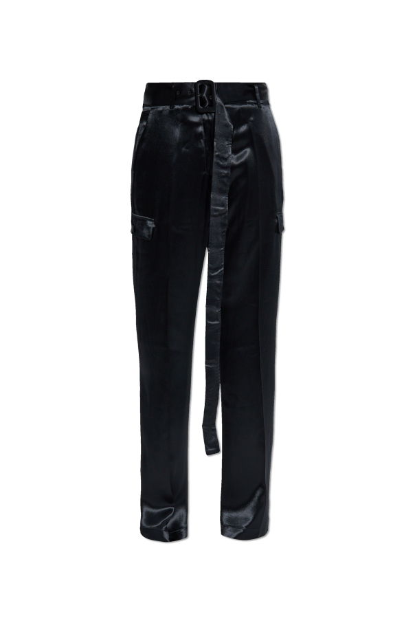 Satin trousers with belt, zdjęcie 1 Satin trousers with belt od FERRAGAMO