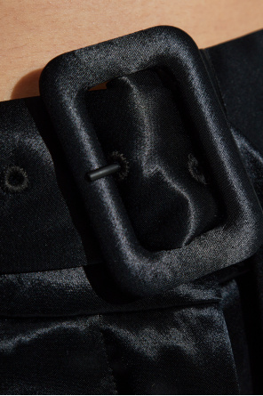 FERRAGAMO Pantalones satinados con cinturón