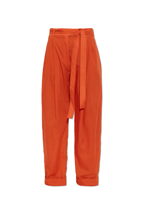 Trousers with rolled-up legs od FERRAGAMO