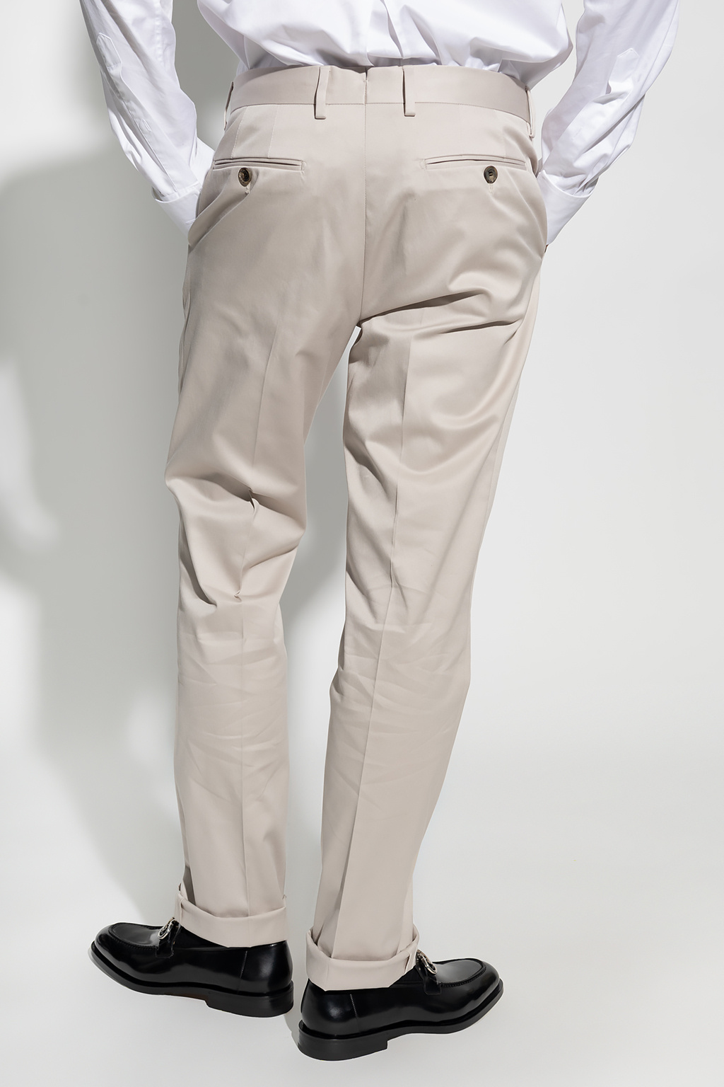Salvatore Ferragamo Cotton pleat-front floral trousers
