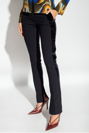 Victoria Beckham Trousers with velvet panels