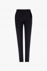 Victoria Beckham BLACK Trousers with velvet panels