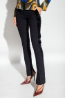 Victoria Beckham BLACK Trousers with velvet panels