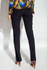 Victoria Beckham BLACK Trousers with velvet panels