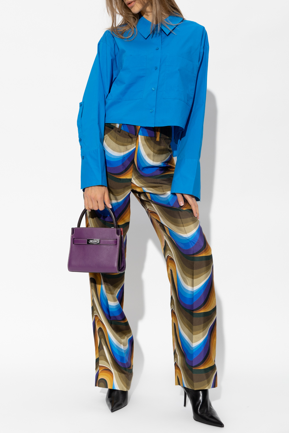 Victoria Beckham Patterned cad trousers