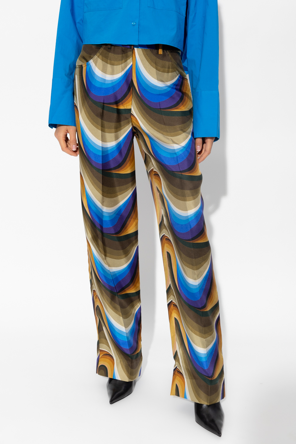 Victoria Beckham Patterned cad trousers