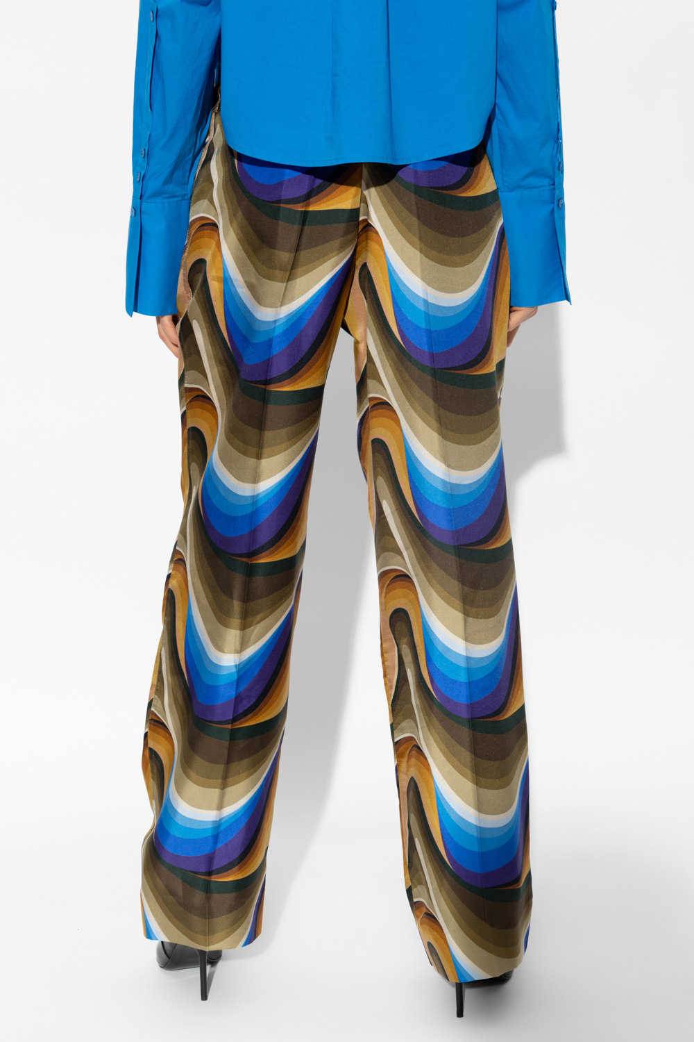 Victoria Beckham Patterned cad trousers