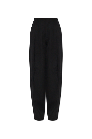 Wool trousers with pleats