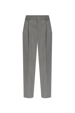 Wool trousers with pleats