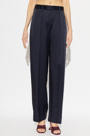 Victoria Beckham Satin pleated trousers