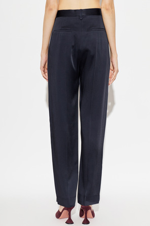 Victoria Beckham Satin pleated trousers
