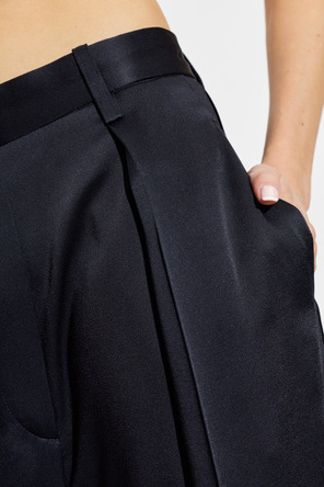Victoria Beckham Satin pleated trousers
