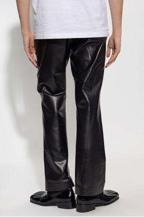 FERRAGAMO Leather Big trousers