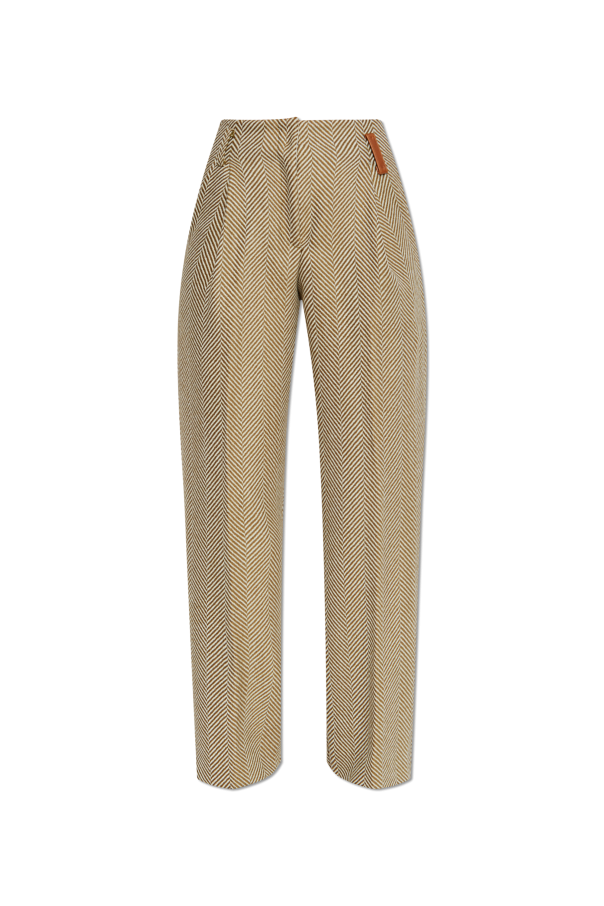Herringbone pattern trousers od forte_forte