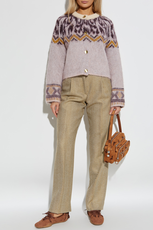 forte_forte Hosen mit Fischgrätmuster