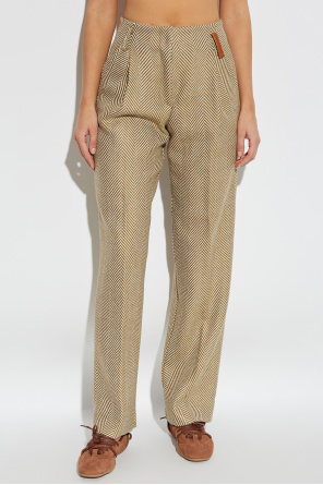forte_forte Hosen mit Fischgrätmuster