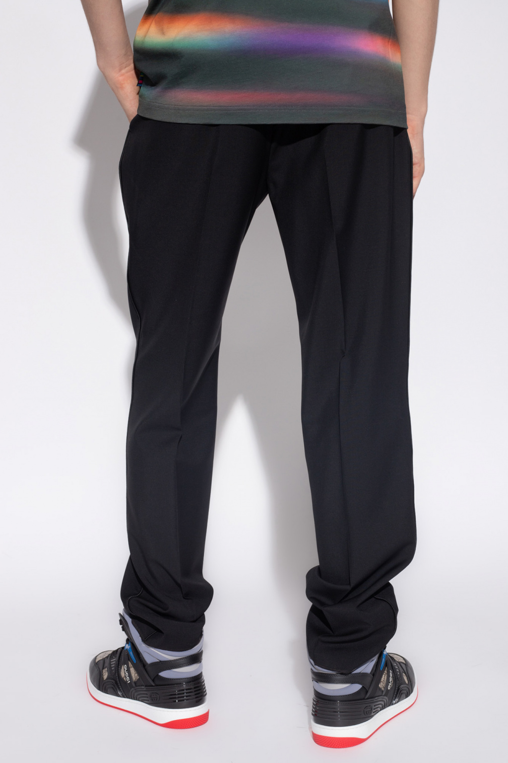 Salvatore Ferragamo Wool pleat-front trousers