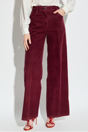 forte_forte Trousers with a velvet finish
