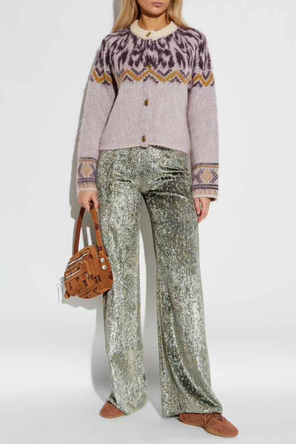 forte_forte Pantalones de terciopelo con hilo de lúrex