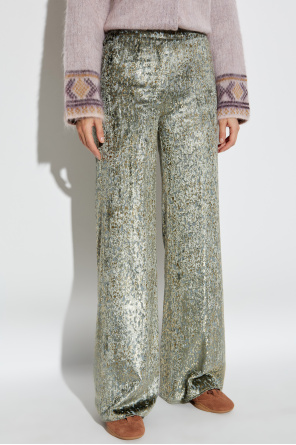 forte_forte Pantalones de terciopelo con hilo de lúrex