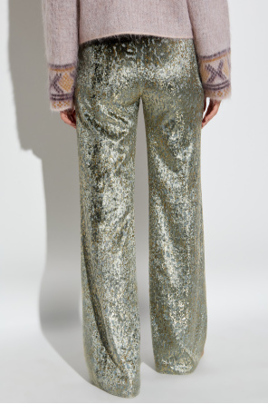 forte_forte Pantalones de terciopelo con hilo de lúrex