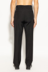 FERRAGAMO BLACK Wool pants with crease