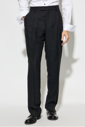 FERRAGAMO Wide-leg pleated trousers