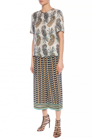 Patterned silk trousers od Etro
