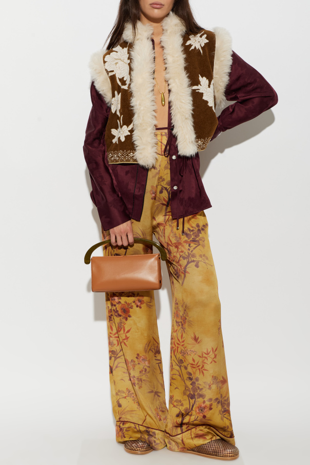 forte_forte Trousers with a botanical motif