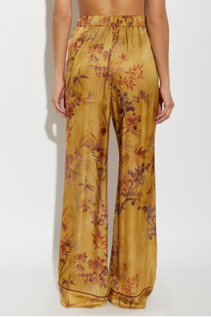 forte_forte Trousers with a botanical motif