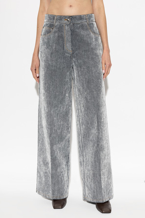 forte_forte Velvet-Finish Jeans