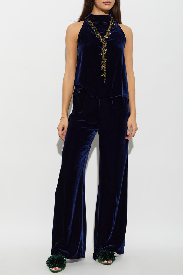 forte_forte Velvet wide-leg trousers