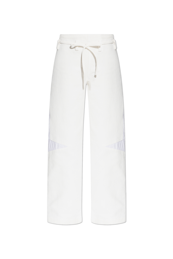 Trousers made of combined materials od Tory Burch