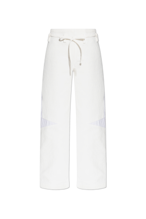 Trousers made of combined materials