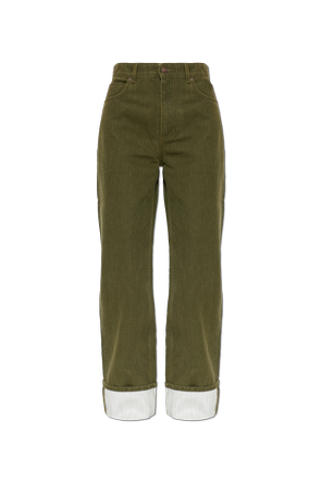 Jeans with Turned-Up Legs