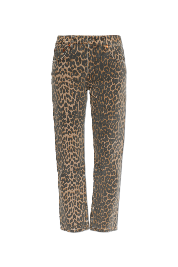 Jeans trousers with animal motif od RE/DONE
