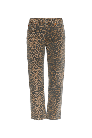 Jeans trousers with animal motif