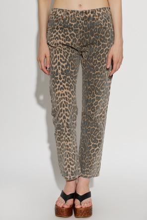 RE/DONE Pantalones vaqueros con estampado animal
