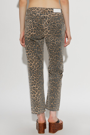RE/DONE Pantalones vaqueros con estampado animal