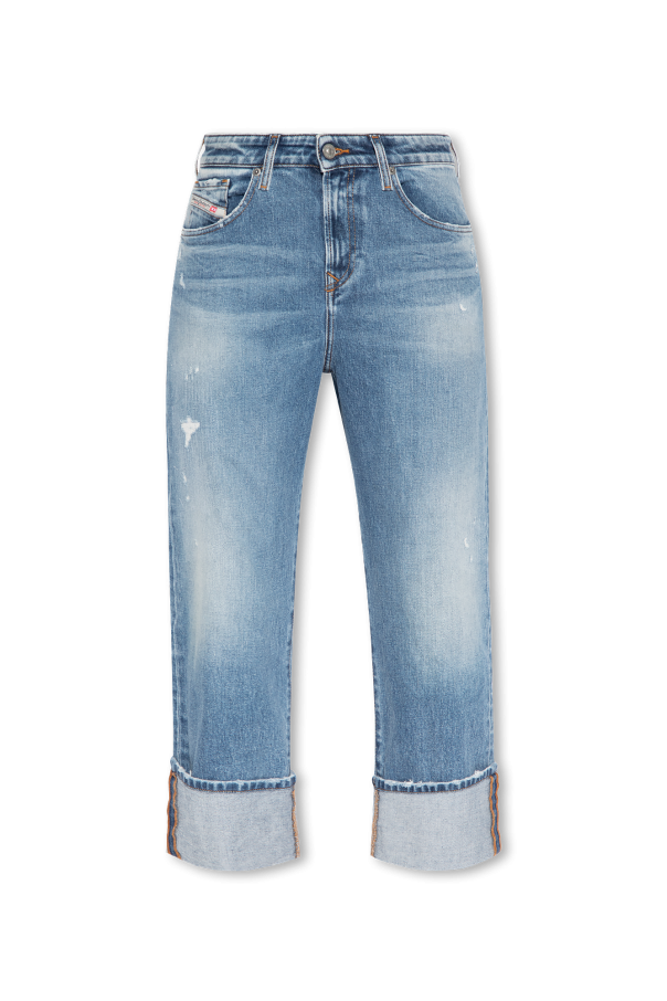 Women's Clothing, VETEMENTS Branded leggings, skinny-cut denim jeans  Giallo