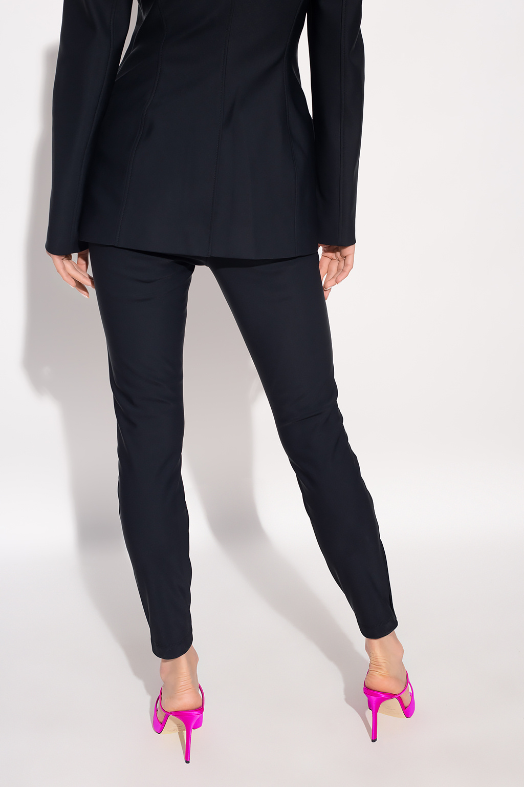 sheer-sleeves open back dress - Black Trousers with hidden zippers Alexander  Wang - GenesinlifeShops Canada