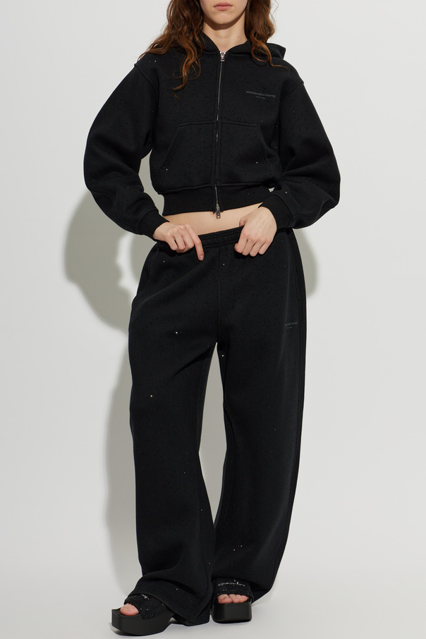 Alexander Wang Pantalones de chándal con lentejuelas brillantes