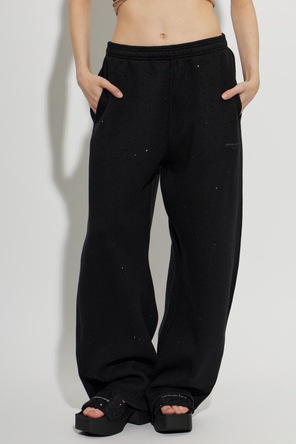 Alexander Wang Pantalones de chándal con lentejuelas brillantes