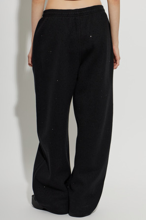 Alexander Wang Pantalones de chándal con lentejuelas brillantes