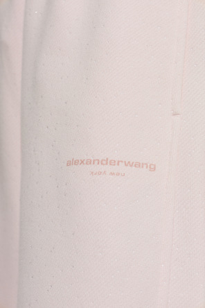 Alexander Wang Pantalones de chándal con lentejuelas brillantes